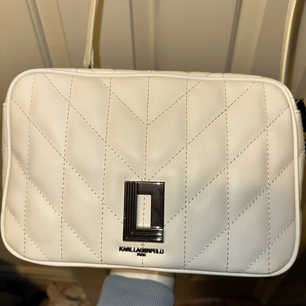 Karl Lagerfeld White Crossbody Bag